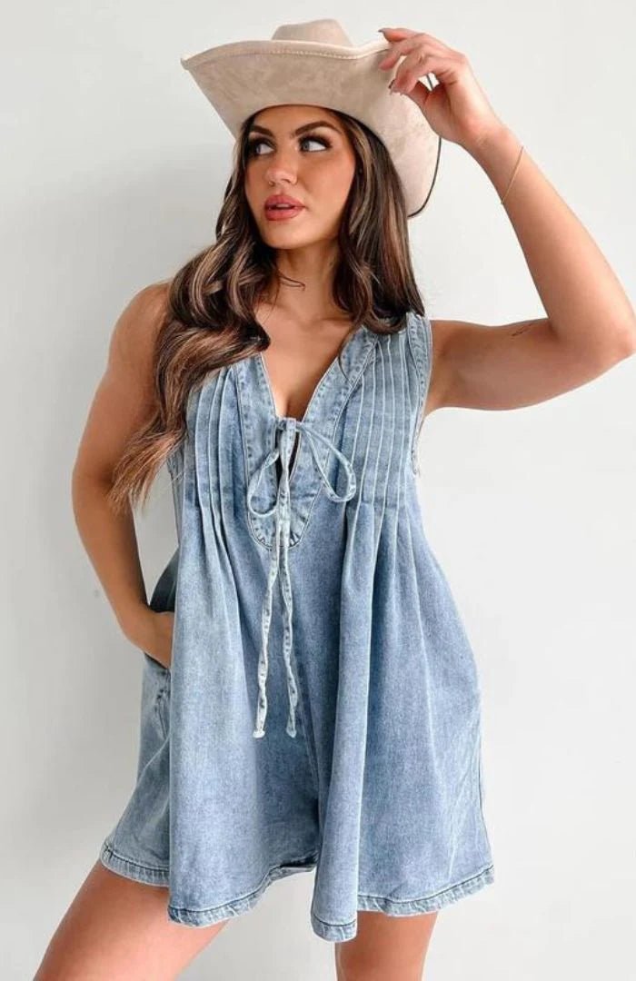 Denim Chic Romper