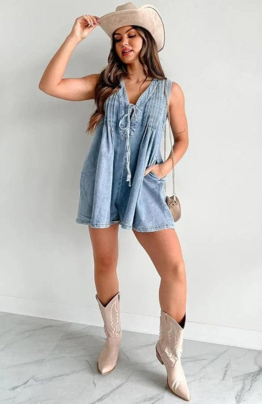 Denim Chic Romper